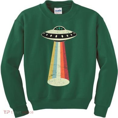 Alien Vintage UFO Space Ship Kids Sweatshirt