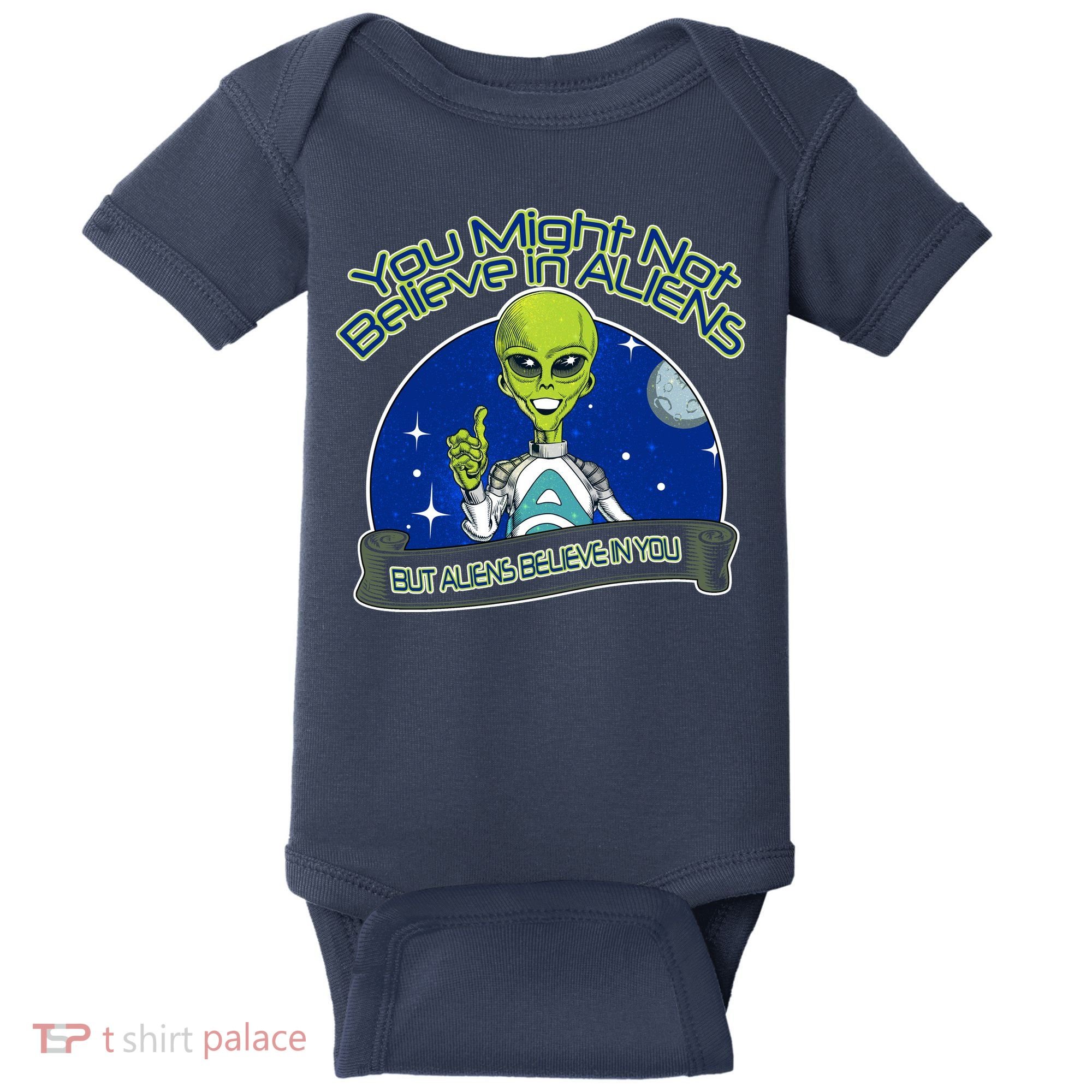 Aliens Believe In You Baby Bodysuit