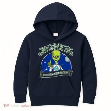 Aliens Believe In You Kids Hoodie
