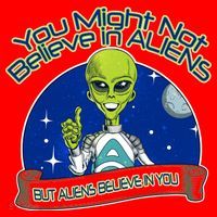 Aliens Believe In You Santa Hat thumb 1