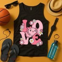Axolotl Love Kawaii Axolotl Lover Tank Top thumb 4