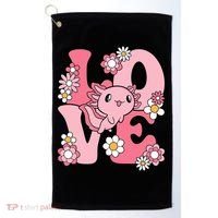 Axolotl Love Kawaii Axolotl Lover Golf Towel thumb 0