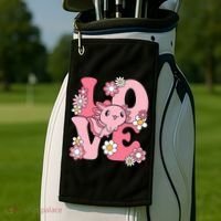 Axolotl Love Kawaii Axolotl Lover Golf Towel thumb 2