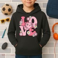 Axolotl Love Kawaii Axolotl Lover Kids Hoodie thumb 2