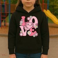 Axolotl Love Kawaii Axolotl Lover Kids Hoodie thumb 3