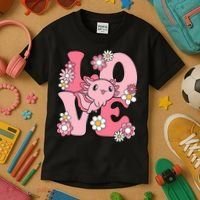 Axolotl Love Kawaii Axolotl Lover Kids T-Shirt thumb 3