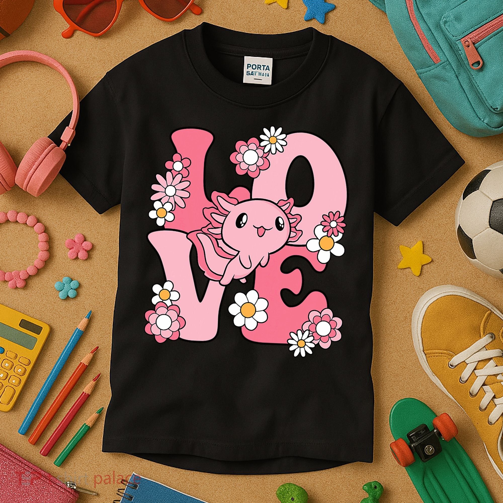 Axolotl Love Kawaii Axolotl Lover Kids T-Shirt