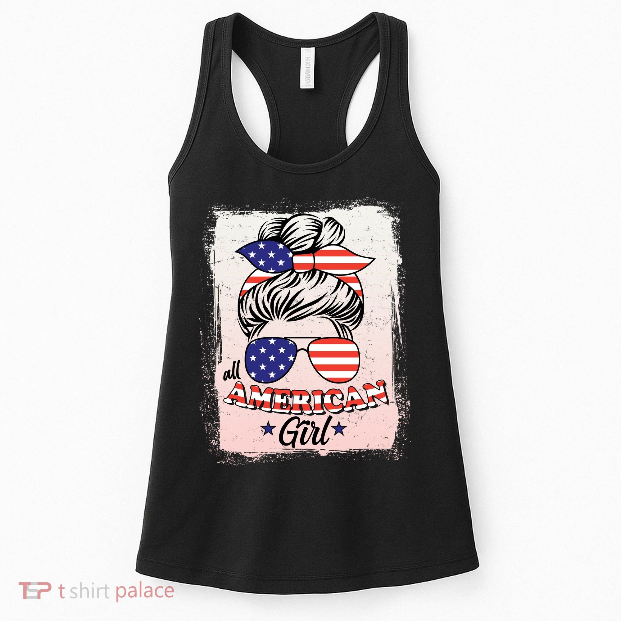 All American Girl USA American Flag Women's Tank Top
