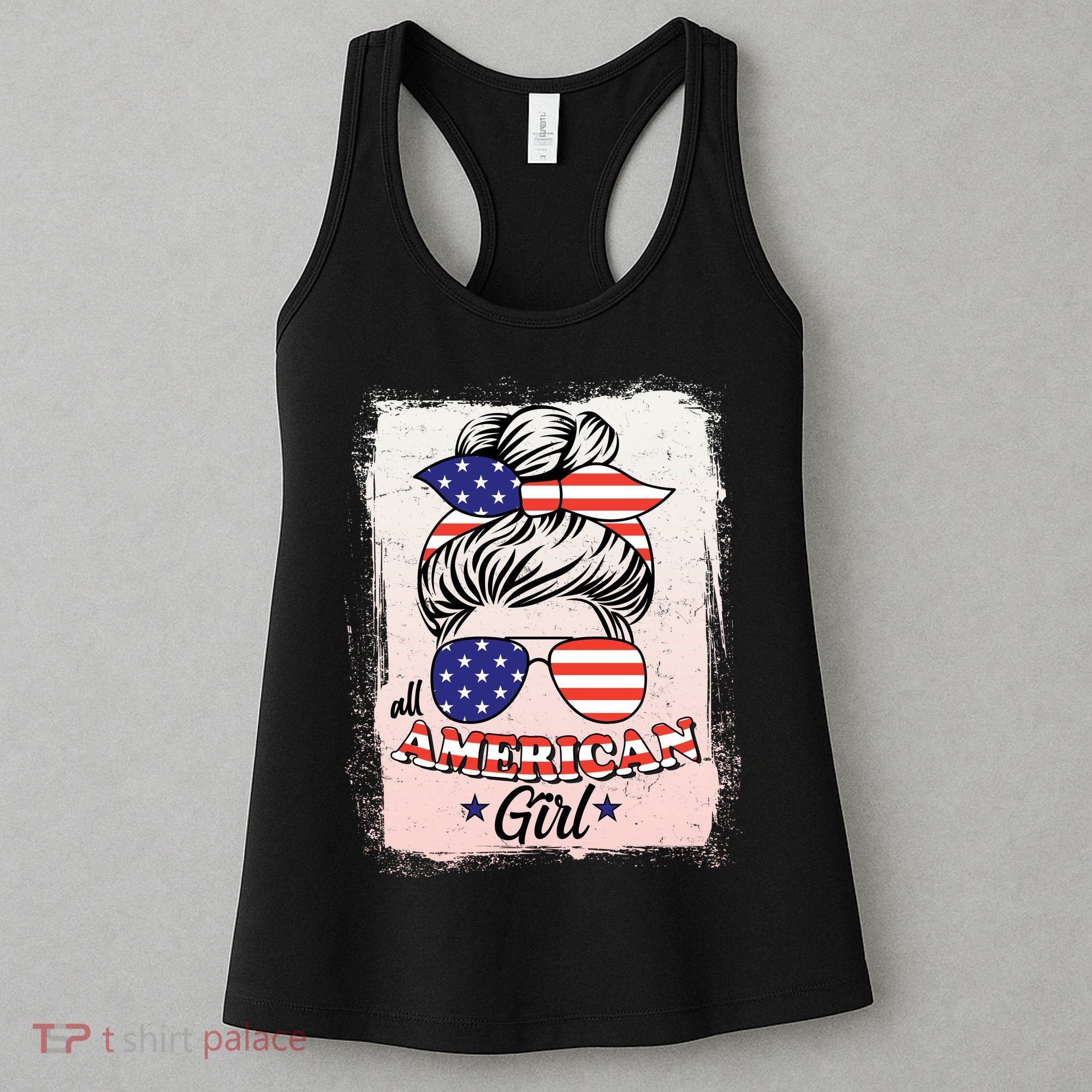 All American Girl USA American Flag Women's Tank Top