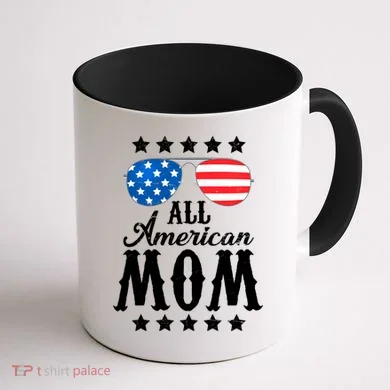 All American Mom Coffee Mug back