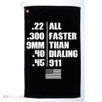 All Faster Than Dialing 911 Golf Towel thumb 0