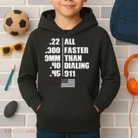 All Faster Than Dialing 911 Kids Hoodie thumb 2
