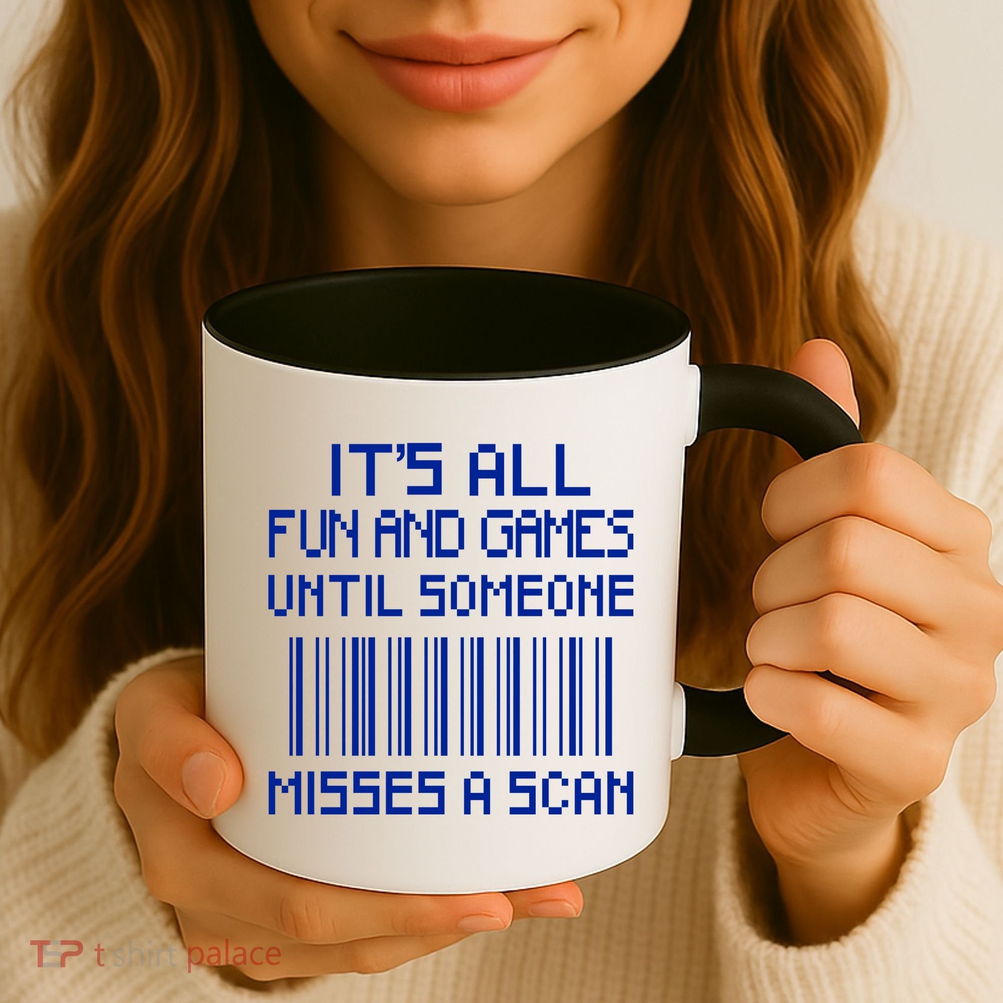 All Fun And Games Until Someone Misses A Scan Poster Worker Coffee Mug