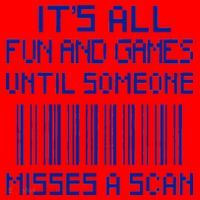 All Fun And Games Until Someone Misses A Scan Poster Worker Santa Hat thumb 1