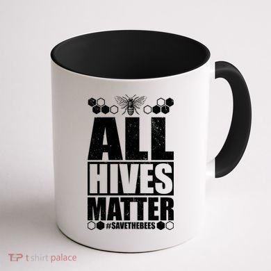 All Hives Matter Save The Bees Coffee Mug back