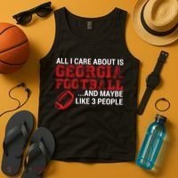 All I Care About Is Georgia Football Tank Top thumb 4