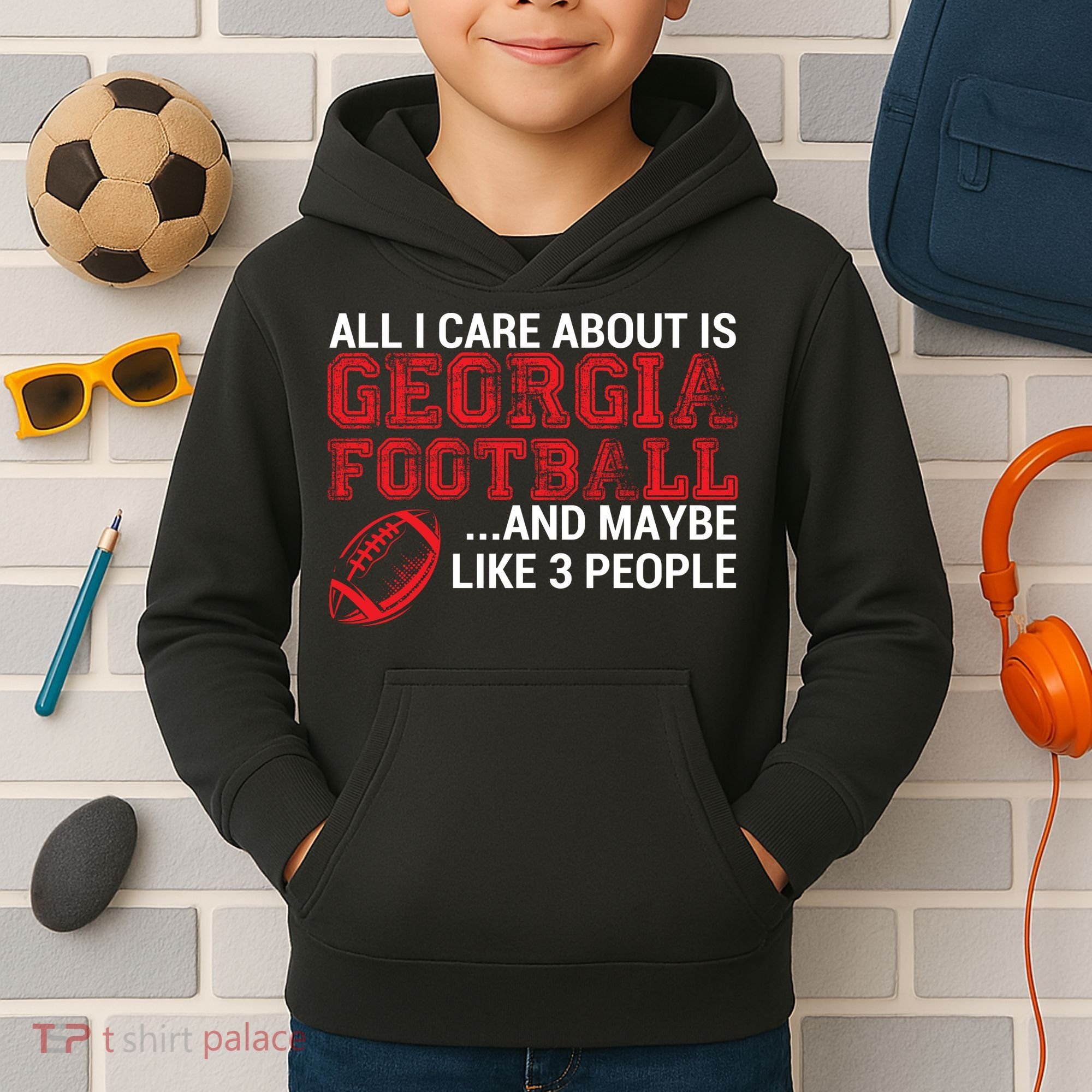 All I Care About Is Georgia Football Kids Hoodie