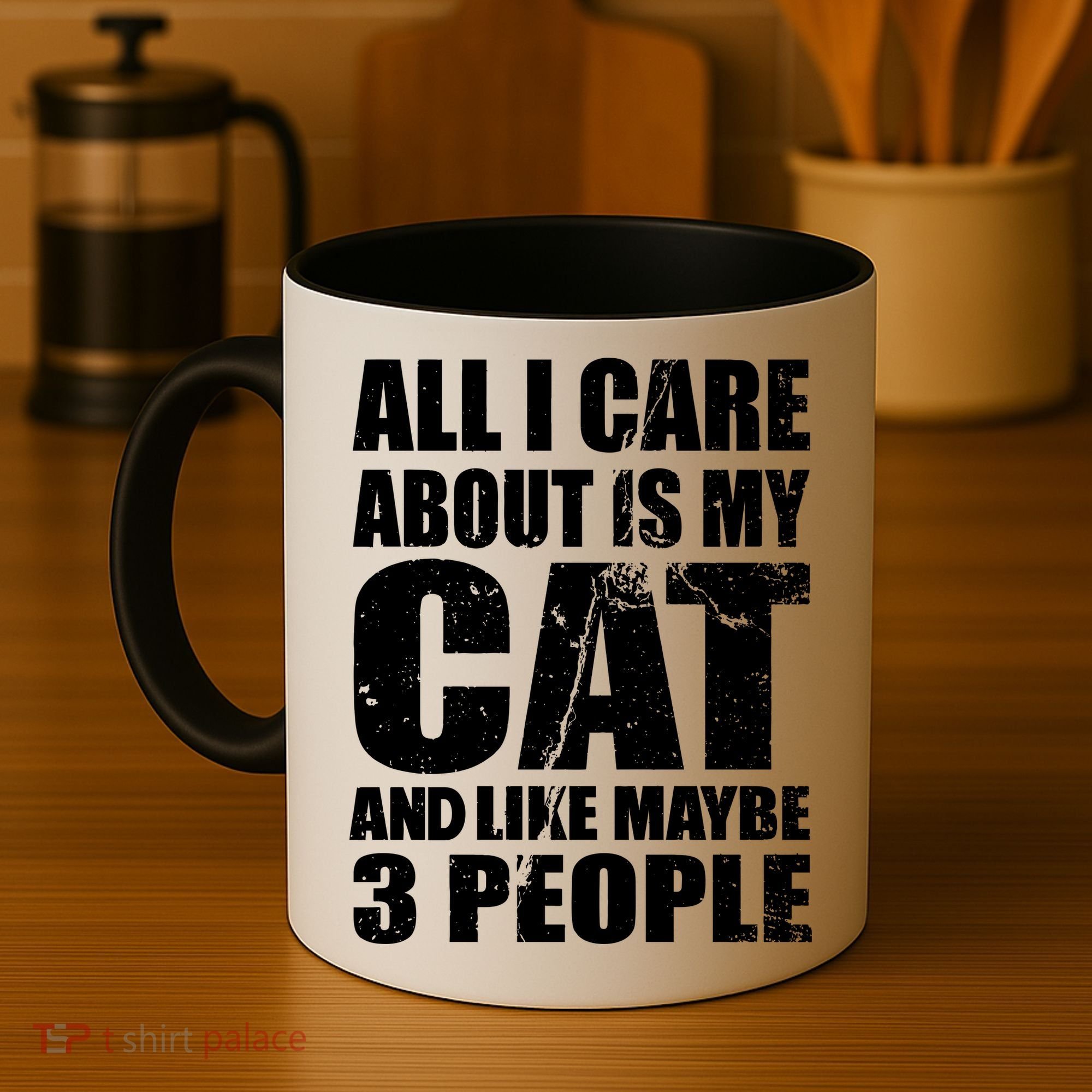 All I Care About Is My Cat And Like 3 People Coffee Mug
