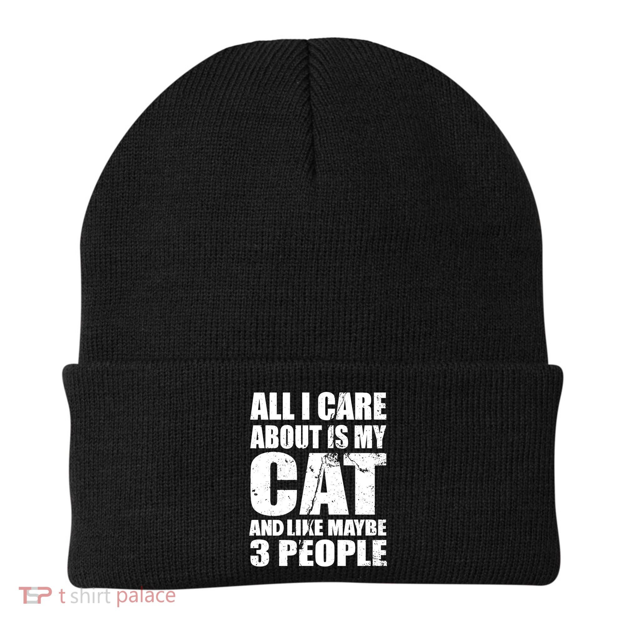 All I Care About Is My Cat And Like 3 People Beanie