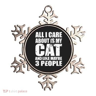 All I Care About Is My Cat And Like 3 People Ornament