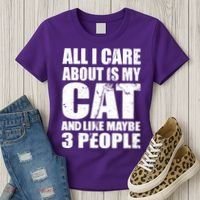 All I Care About Is My Cat And Like 3 People Women's T-Shirt thumb 3