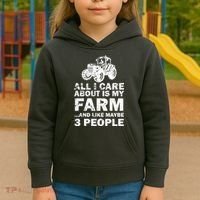 All I Care About is My Farm & Like 3 People Kids Hoodie thumb 3