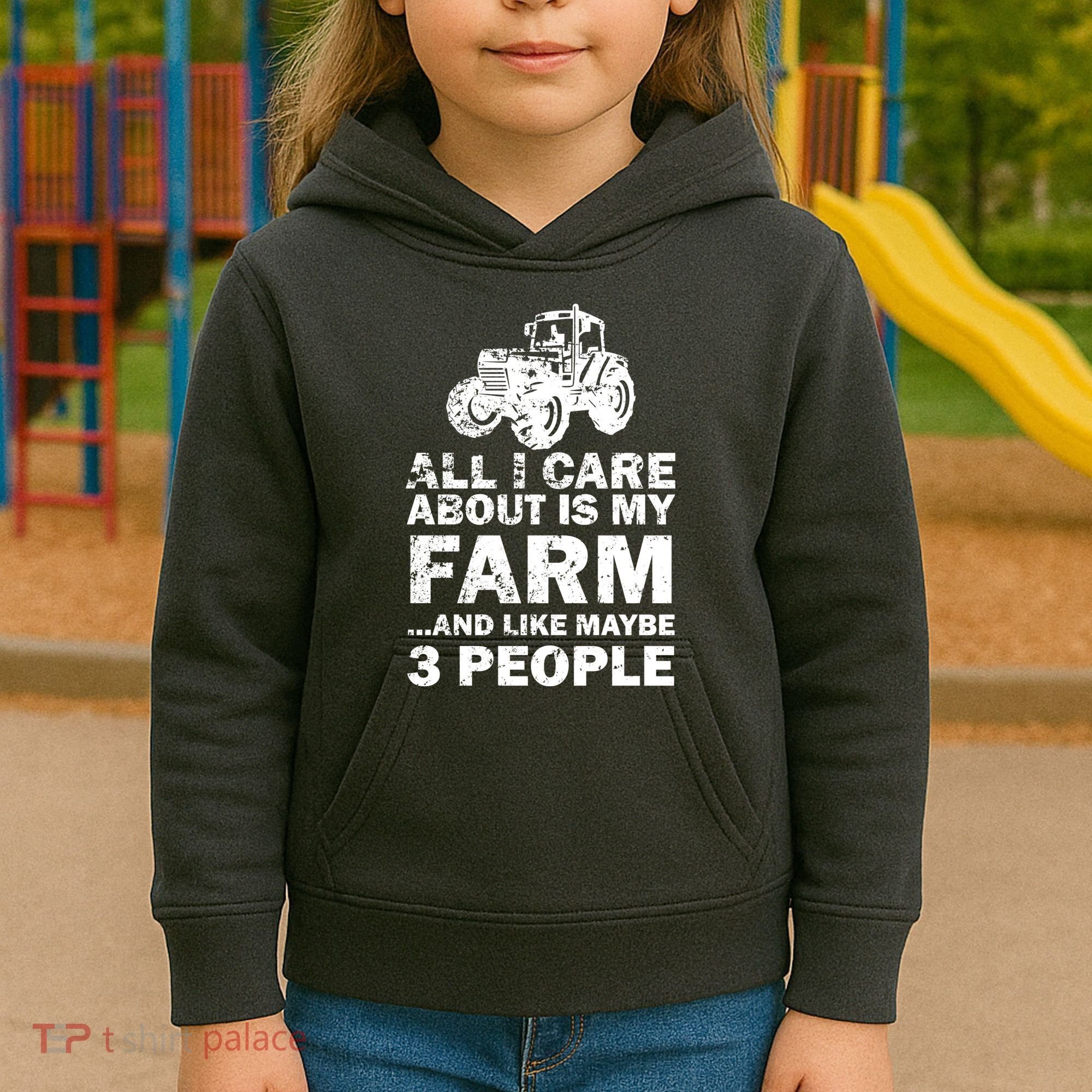 All I Care About is My Farm & Like 3 People Kids Hoodie