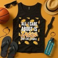 All I Care About Is Tacos Tank Top thumb 4