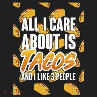 All I Care About Is Tacos Golf Towel thumb 3