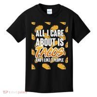 All I Care About Is Tacos Kids T-Shirt thumb 0