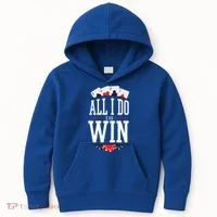 All I Do Is Win Poker Kids Hoodie thumb 0