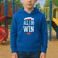 All I Do Is Win Poker Kids Hoodie thumb 2