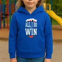 All I Do Is Win Poker Kids Hoodie thumb 3