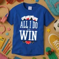 All I Do Is Win Poker Kids T-Shirt thumb 3