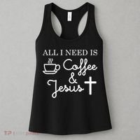 All I Need is Coffee and Jesus Women's Tank Top thumb 3