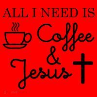 All I Need is Coffee and Jesus Santa Hat thumb 1