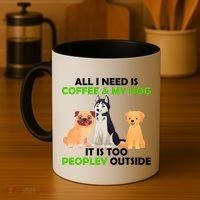 All I Need Is Coffee And My Dog Coffee Mug thumb 4
