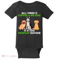 All I Need Is Coffee And My Dog Baby Bodysuit thumb 0