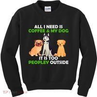 All I Need Is Coffee And My Dog Kids Sweatshirt thumb 0