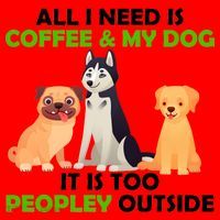All I Need Is Coffee And My Dog Santa Hat thumb 1