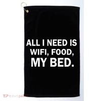 All I Need Is Wifi Food  Golf Towel thumb 0