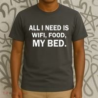 All I Need Is Wifi Food  T-Shirt thumb 3