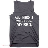 All I Need Is Wifi Food  Tank Top thumb 0
