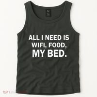 All I Need Is Wifi Food  Tank Top thumb 2