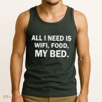 All I Need Is Wifi Food  Tank Top thumb 3