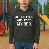 All I Need Is Wifi Food  Kids Hoodie thumb 2