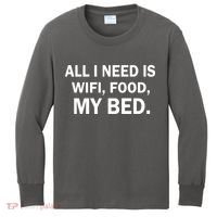 All I Need Is Wifi Food  Kids Long Sleeve Shirt thumb 0