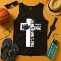 All I Need Today Is Camping And Whole Lot Of Jesus Tank Top thumb 4