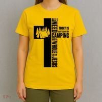 All I Need Today Is Camping And Whole Lot Of Jesus T-Shirt thumb 4