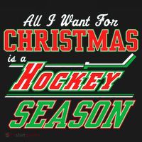 All I Want For Christmas Is A Hockey Season Button thumb 1